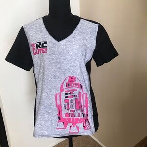 Star Wars Scrub top size Small R2D2 You R2Cute top. Kangaroo pouch in front